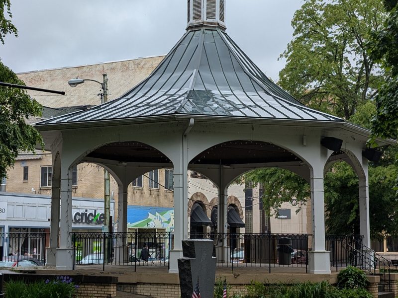 Johnstown Central Park gazebo, landmark, downtown Johnstown.