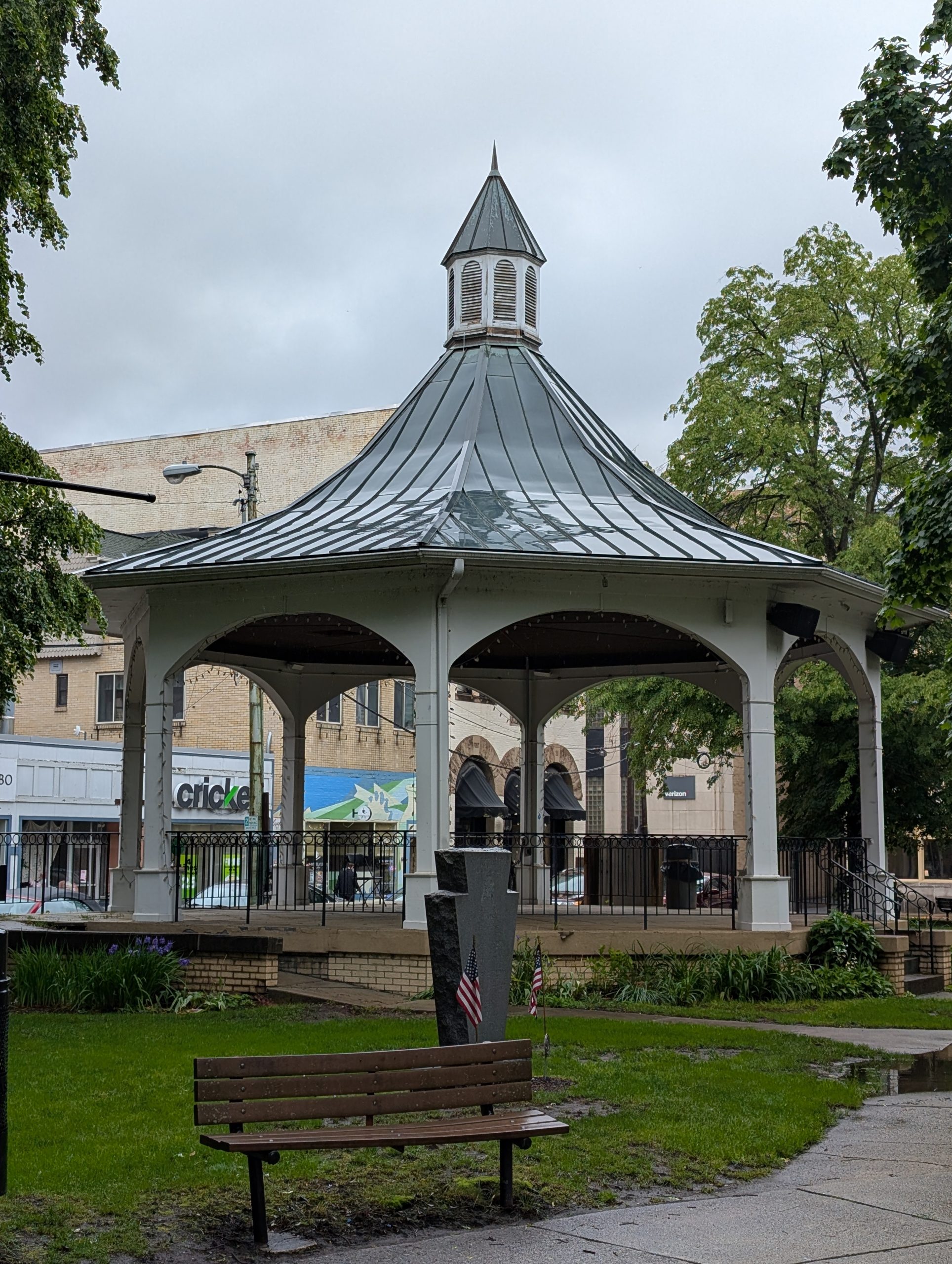 Johnstown Central Park gazebo, landmark, downtown Johnstown.